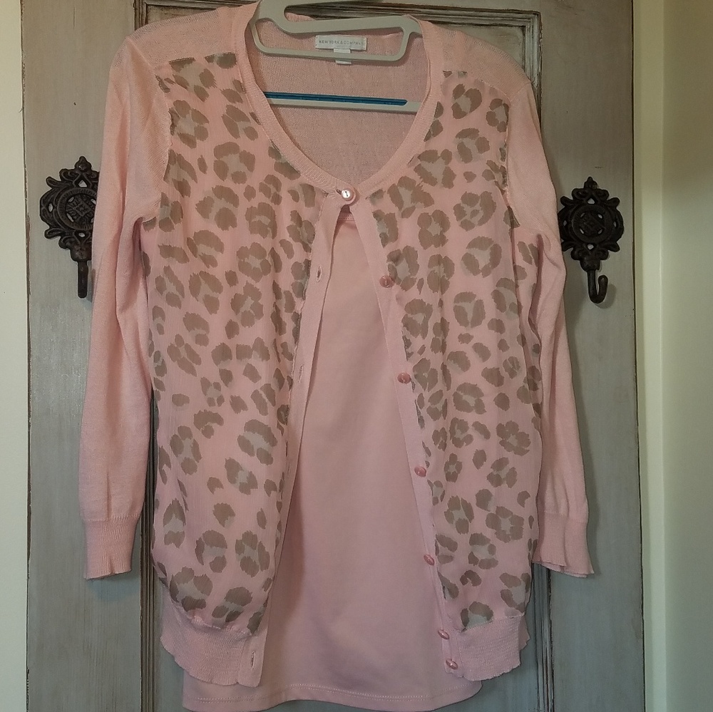 New York & Company 3/4 Length Sweater Set